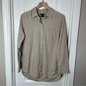 Gap Factory Linen Blend Boyfriend Fit Shirt Size S